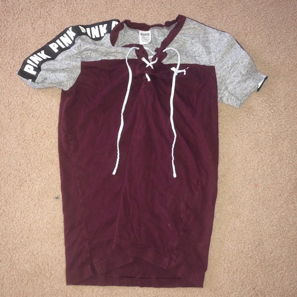 Maroon PINK short sleeve shirt!